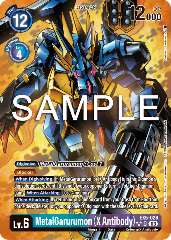 MetalGarurumon (X Antibody) [EX5-026] (English Exclusive Alternate Art) [Animal Colosseum] Online now