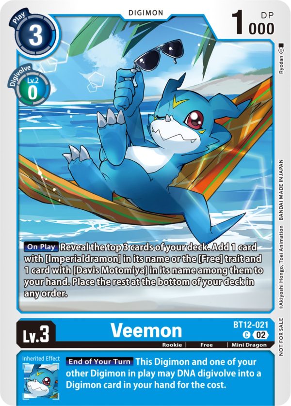 Veemon [BT12-021] (NYCC 2023 Demo Deck) [Across Time] For Cheap