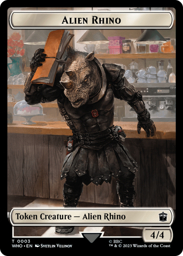 Alien Rhino    Alien Warrior Double-Sided Token [Doctor Who Tokens] Fashion