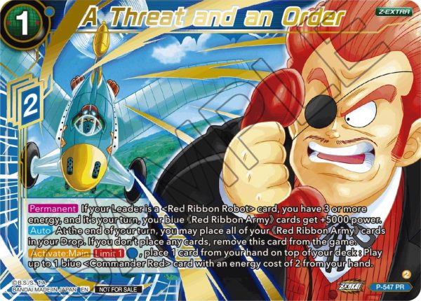 A Threat and an Order (Championship Z Extra Card Pack 2023) (P-547) [Tournament Promotion Cards] For Sale