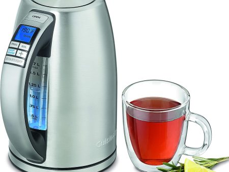 Cuisinart 1.7L Digital PerfecTemp Cordless Electric Kettle Silver - Certified Refurbished Online Hot Sale