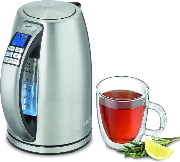 Cuisinart 1.7L Digital PerfecTemp Cordless Electric Kettle Silver - Certified Refurbished Online Hot Sale