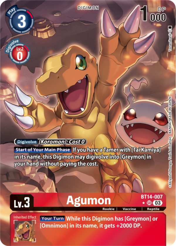 Agumon [Bt14-007] (Alternate Art) [Blast Ace] on Sale