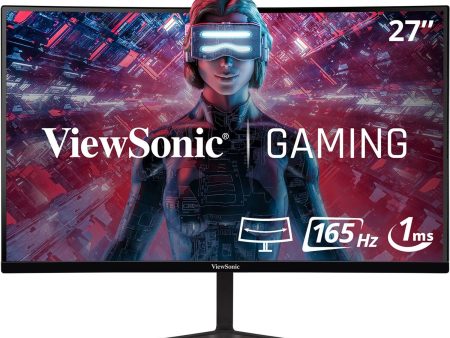 ViewSonic 27  OMNI Curved 1440p 1ms 165Hz Gaming Monitor - C Grade Refurbished Supply