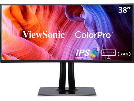 ViewSonic 38  ColorPro 21:9 4K WQHD Curved IPS Monitor - Certified Refurbished Sale