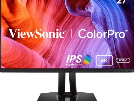 ViewSonic VG2756-4K-R 27  4K HDMI Docking IPS Monitor Certified Refurbished For Sale